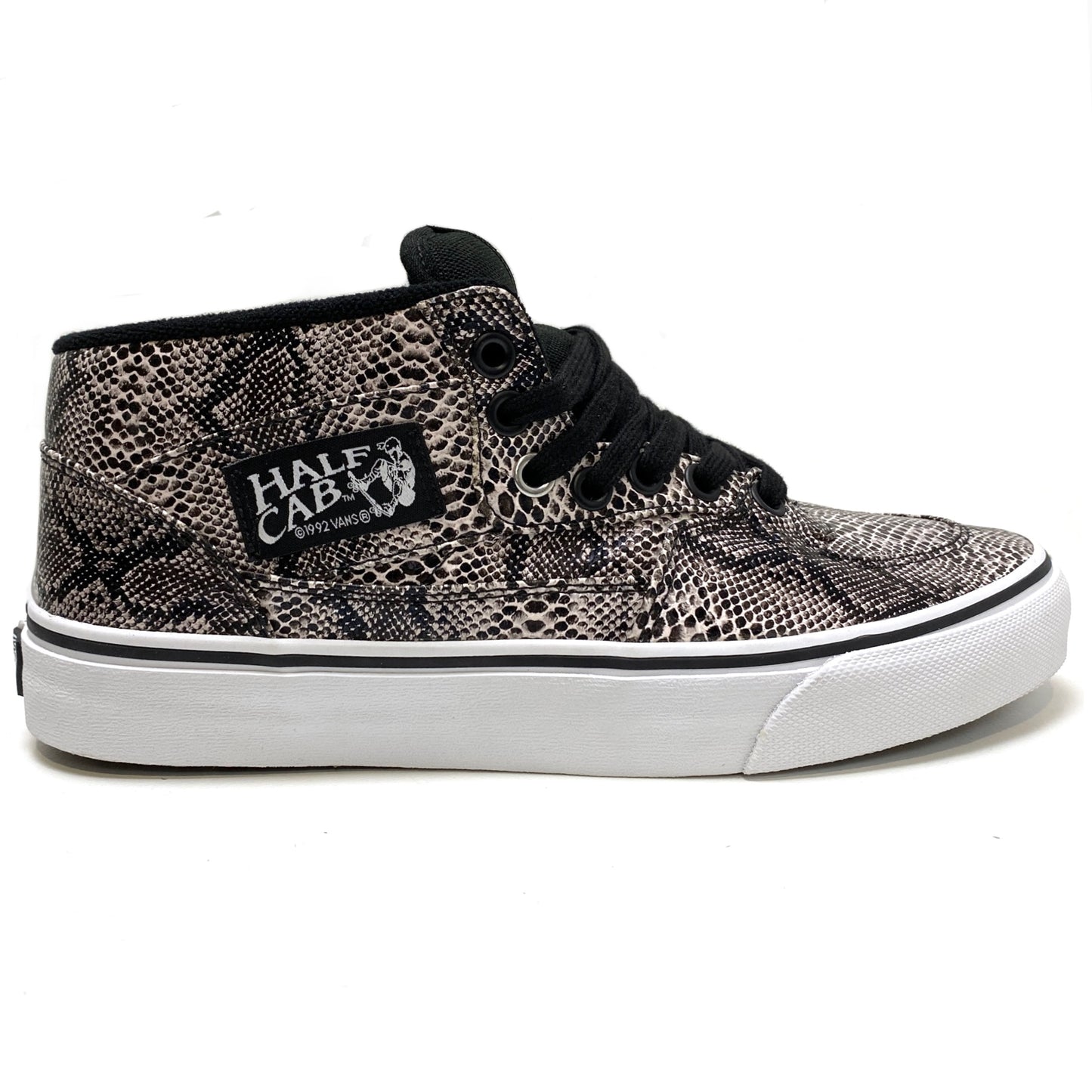VANS HALF CAB SNAKE SKIN KHAKI BROWN LEATHER TRAINERS (UK 6 EUR 39)