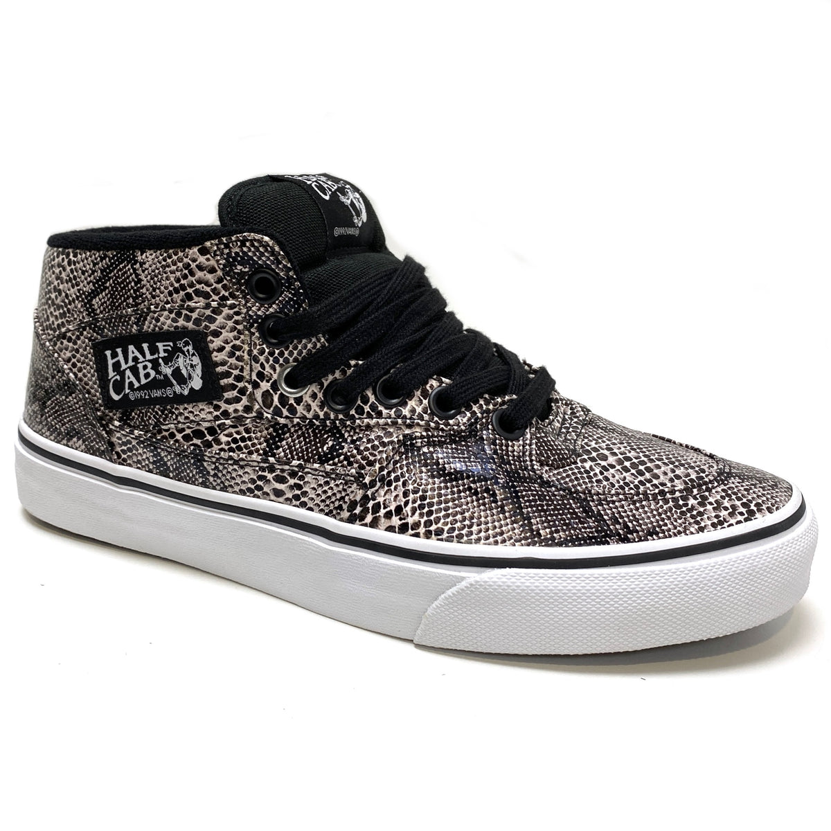 VANS HALF CAB SNAKE SKIN KHAKI BROWN LEATHER TRAINERS (UK 6 EUR 39)