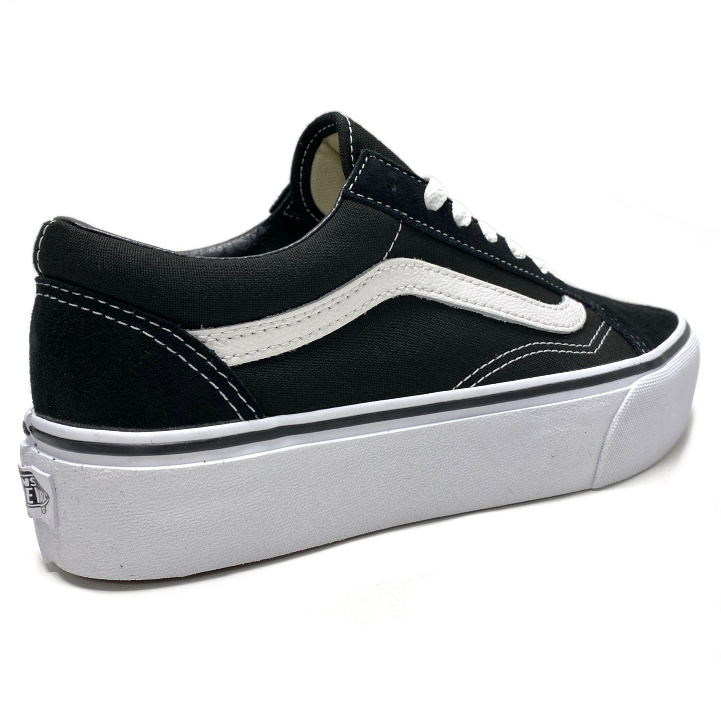 VANS OLD SKOOL PLATFORM BLACK & WHITE TRAINERS