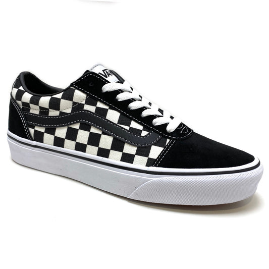 Vans Ward Checkerboard Black and White Trainers