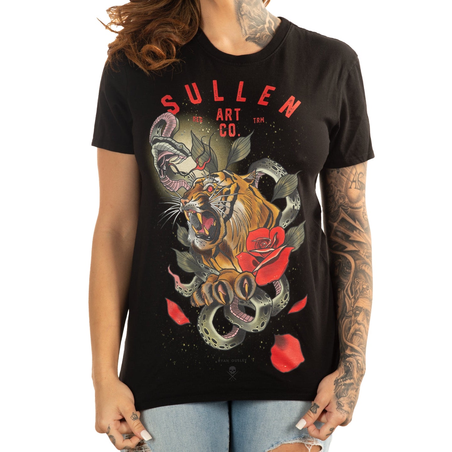 SULLEN CLOTHING OUSLEY TIGER LADIES SULLEN ANGELS T-SHIRT