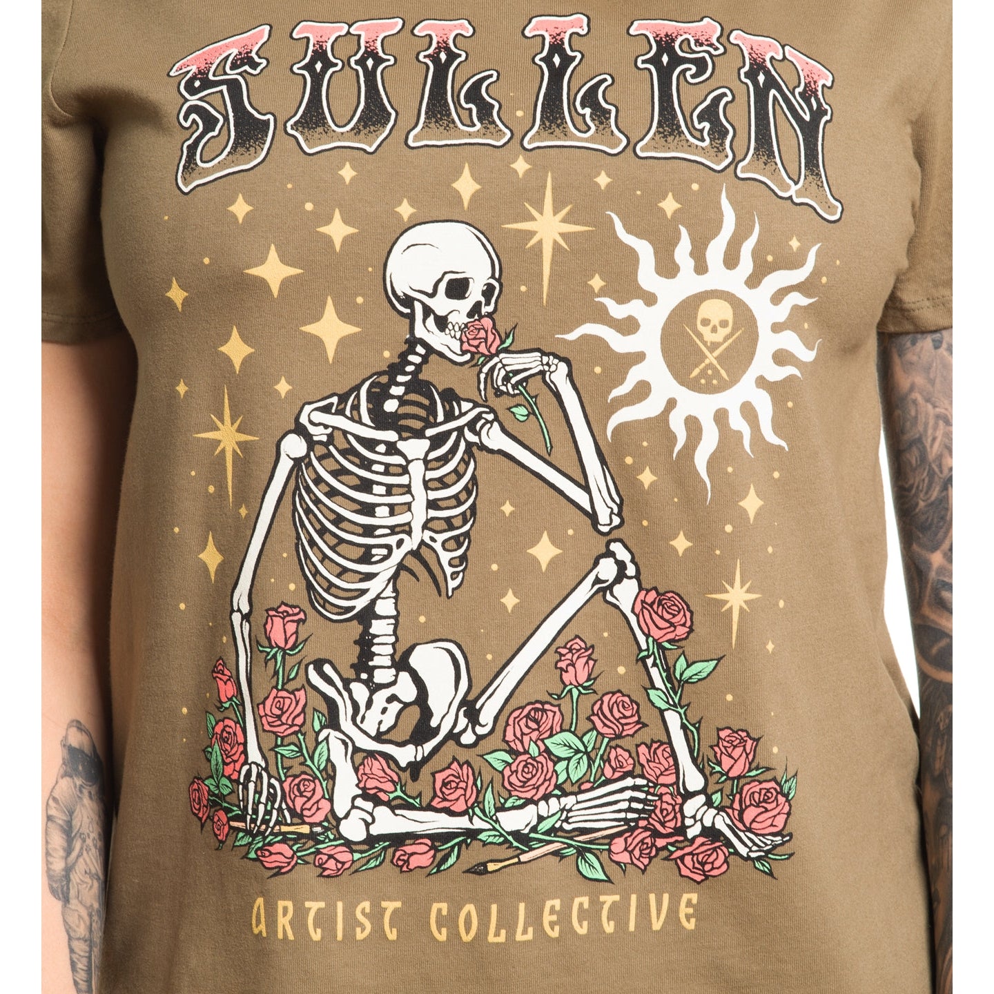 SULLEN CLOTHING BED OF ROSES LADIES SULLEN ANGELS T-SHIRT