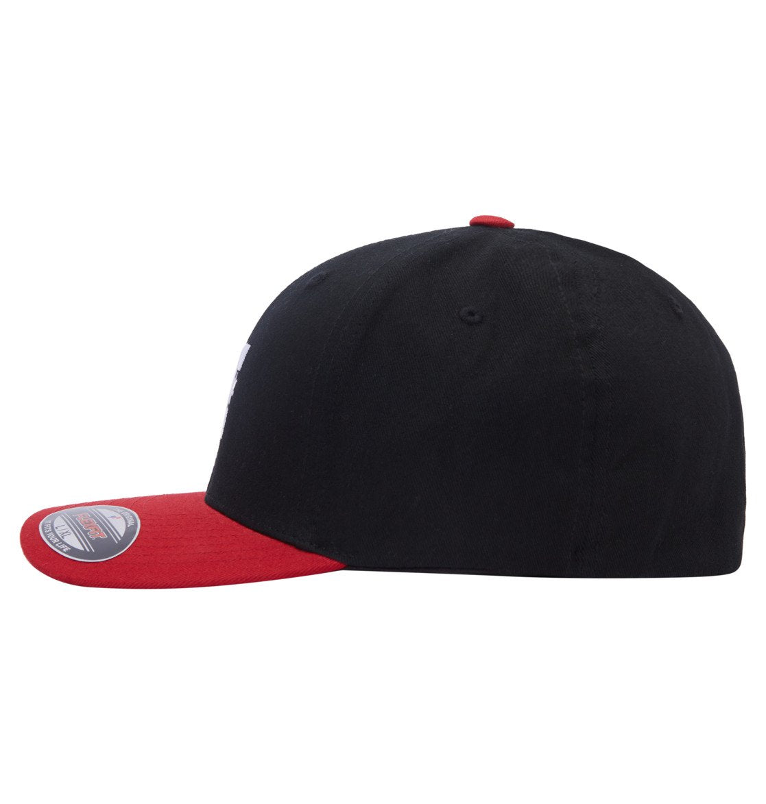 DC SHOES CAP STAR BLACK & RED FLEXFIT CAP