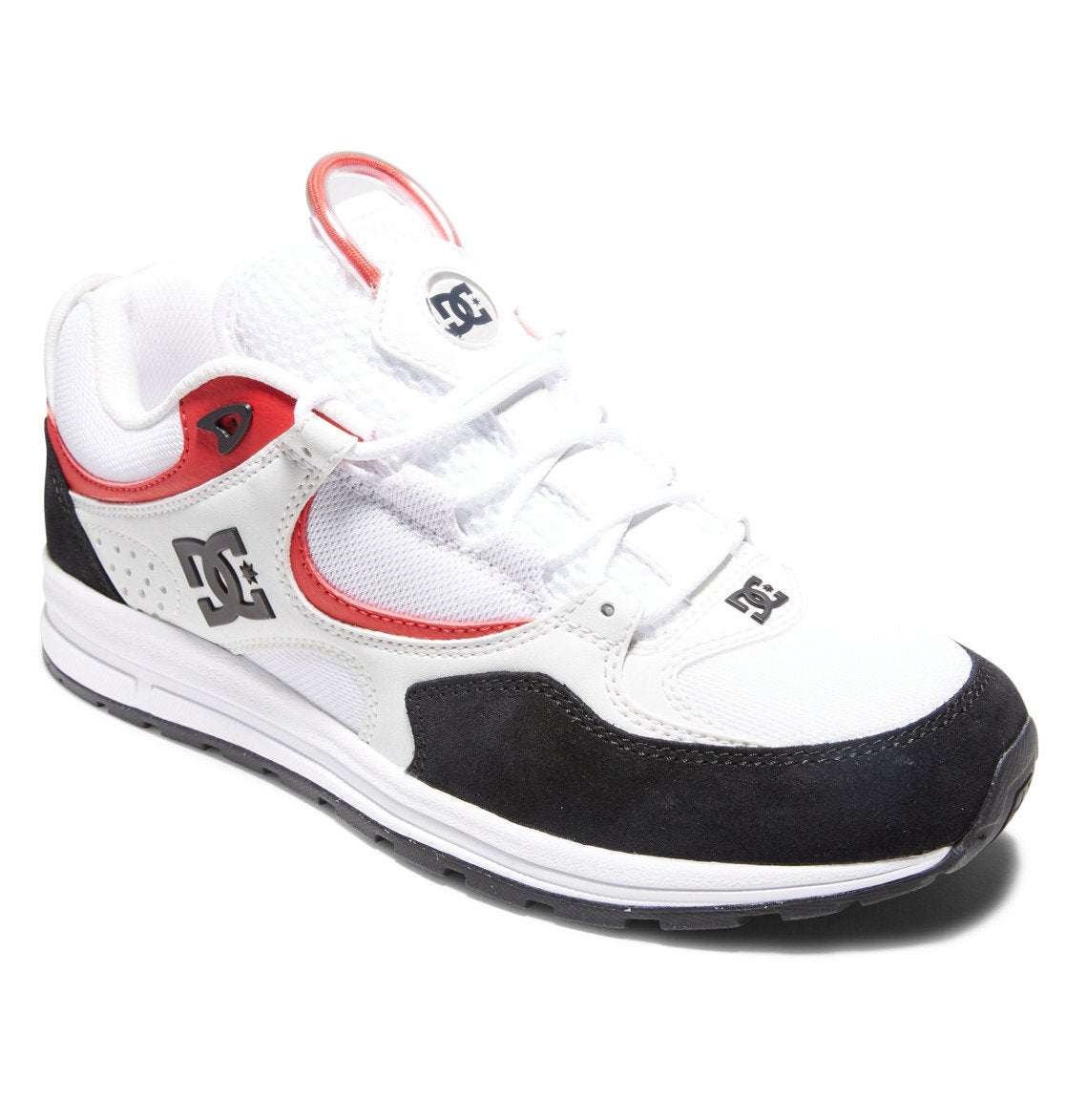DC SHOES KALIS LITE WHITE BLACK RED TRAINERS (UK 10)