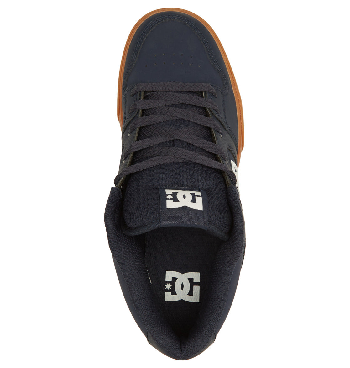 DC SHOES PURE MID DC NAVY & GUM TRAINERS (UK 8)