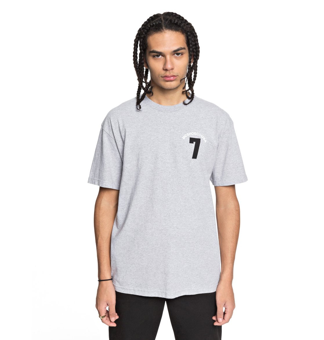 DC SHOES LUCKY SEVEN HEATHER GREY T-SHIRT