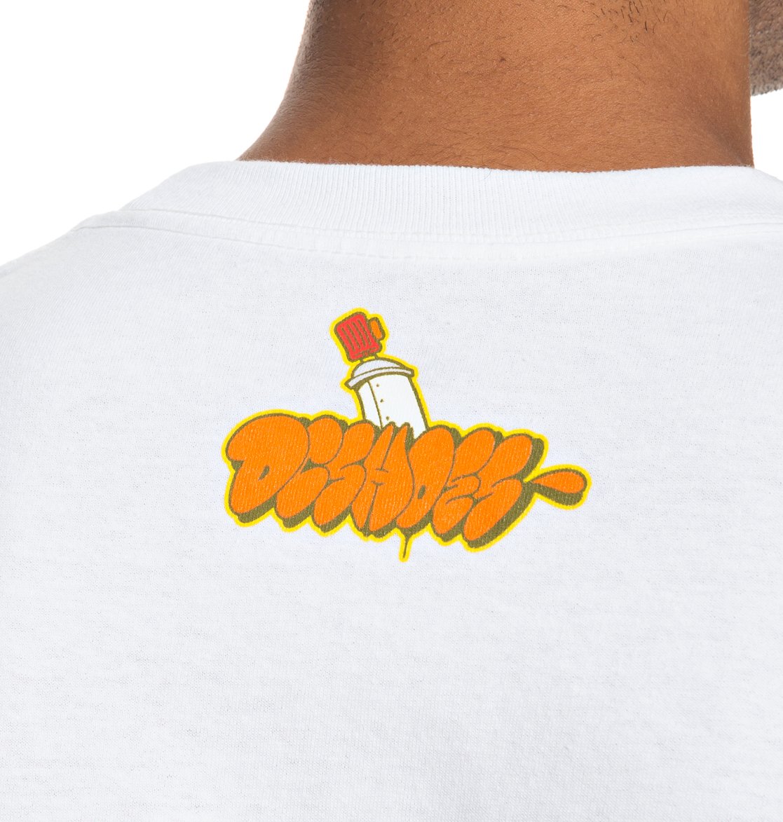 DC Shoes B Boys White T Shirt GRAFFITI DAVE PERSUE