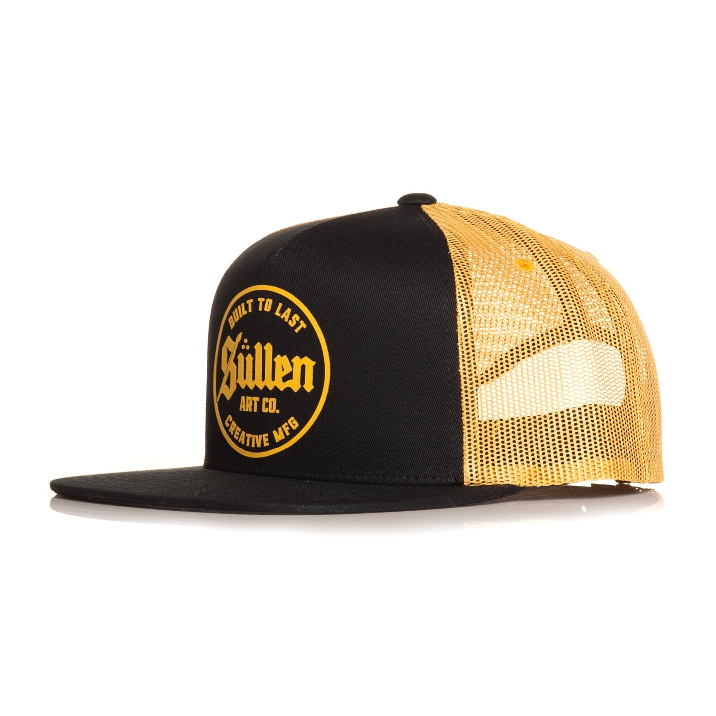 SULLEN CLOTHING WELD BLACK & GOLD TRUCKER HAT SNAPBACK CAP