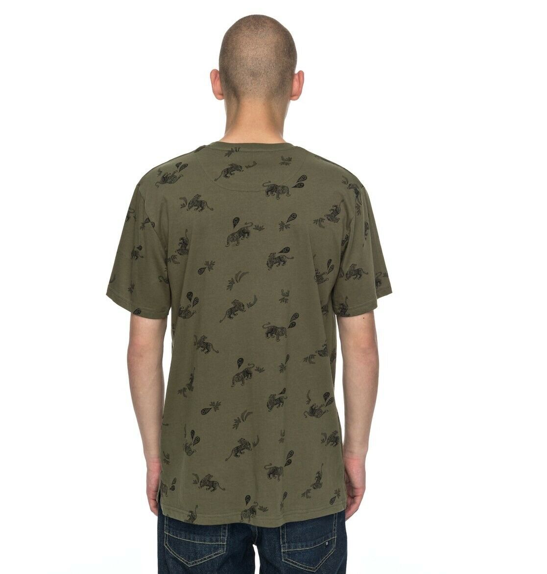 DC SHOES PILKINGTON VINTAGE GREEN TIGER AMBUSH T-SHIRT