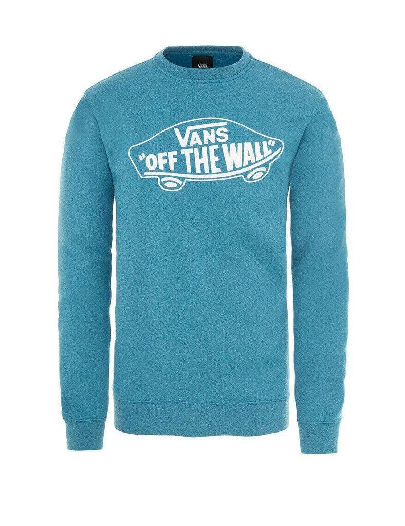 VANS CLASSIC LOGO CORSAIR HEATHER BLUE CREW SWEATSHIRT