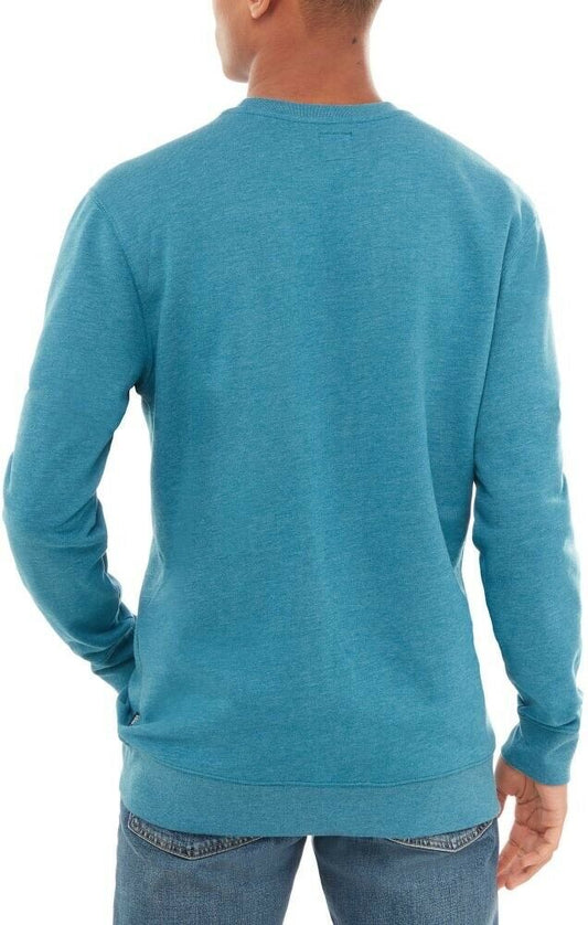 VANS CLASSIC LOGO CORSAIR HEATHER BLUE CREW SWEATSHIRT
