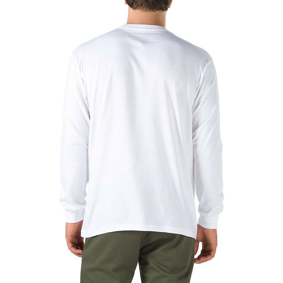 Vans Classic Logo Long Sleeve White & Black T Shirt