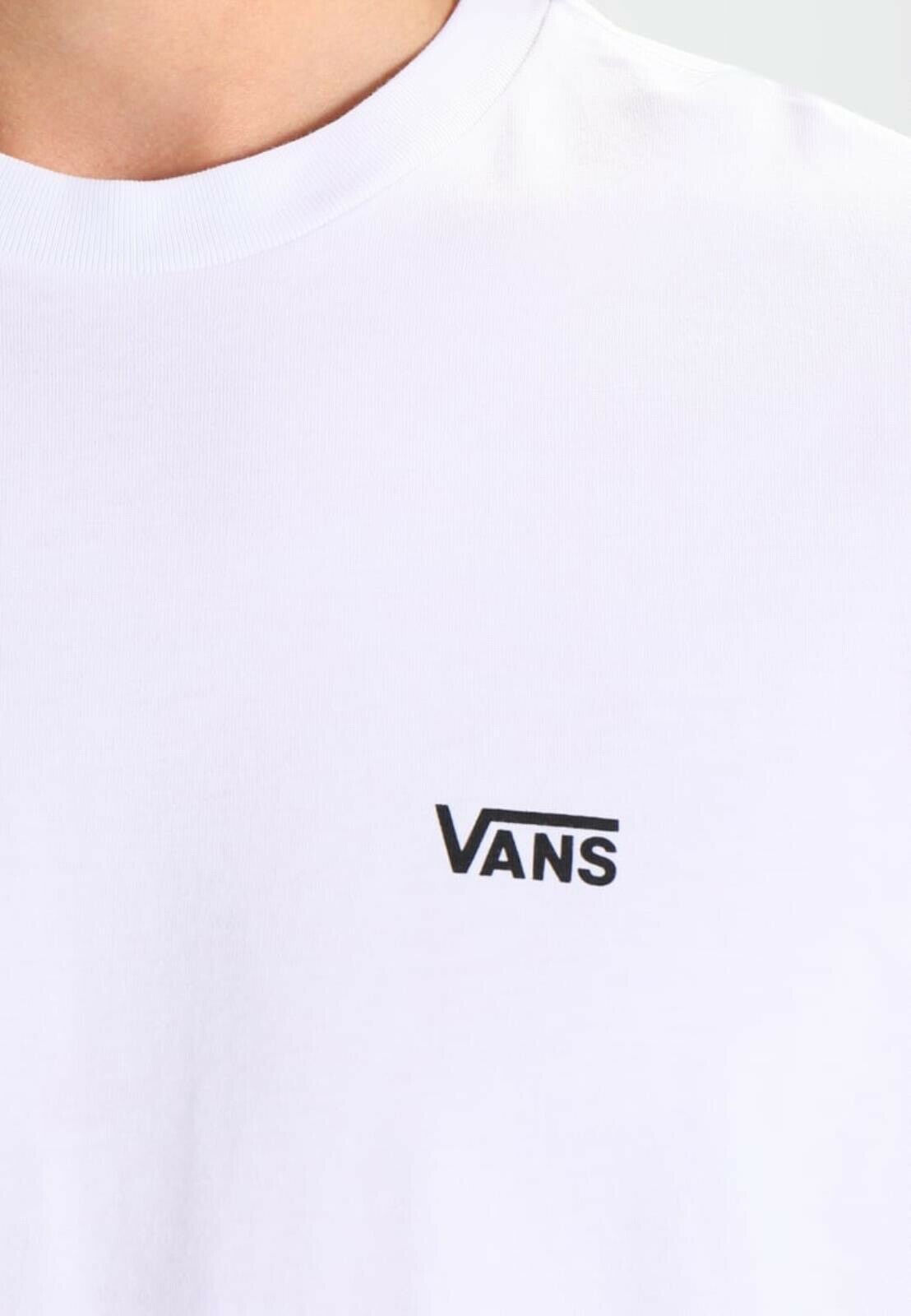 VANS LEFT CHEST LOGO WHITE T-SHIRT