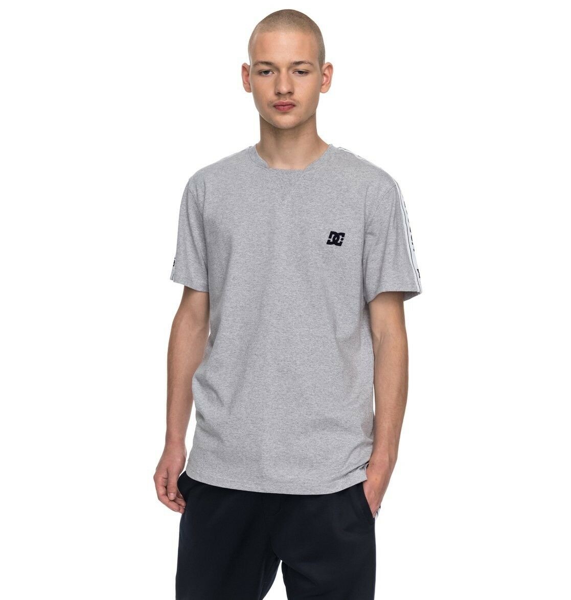 DC SHOES 94 HERITAGE JERSEY HEATHER GREY T-SHIRT