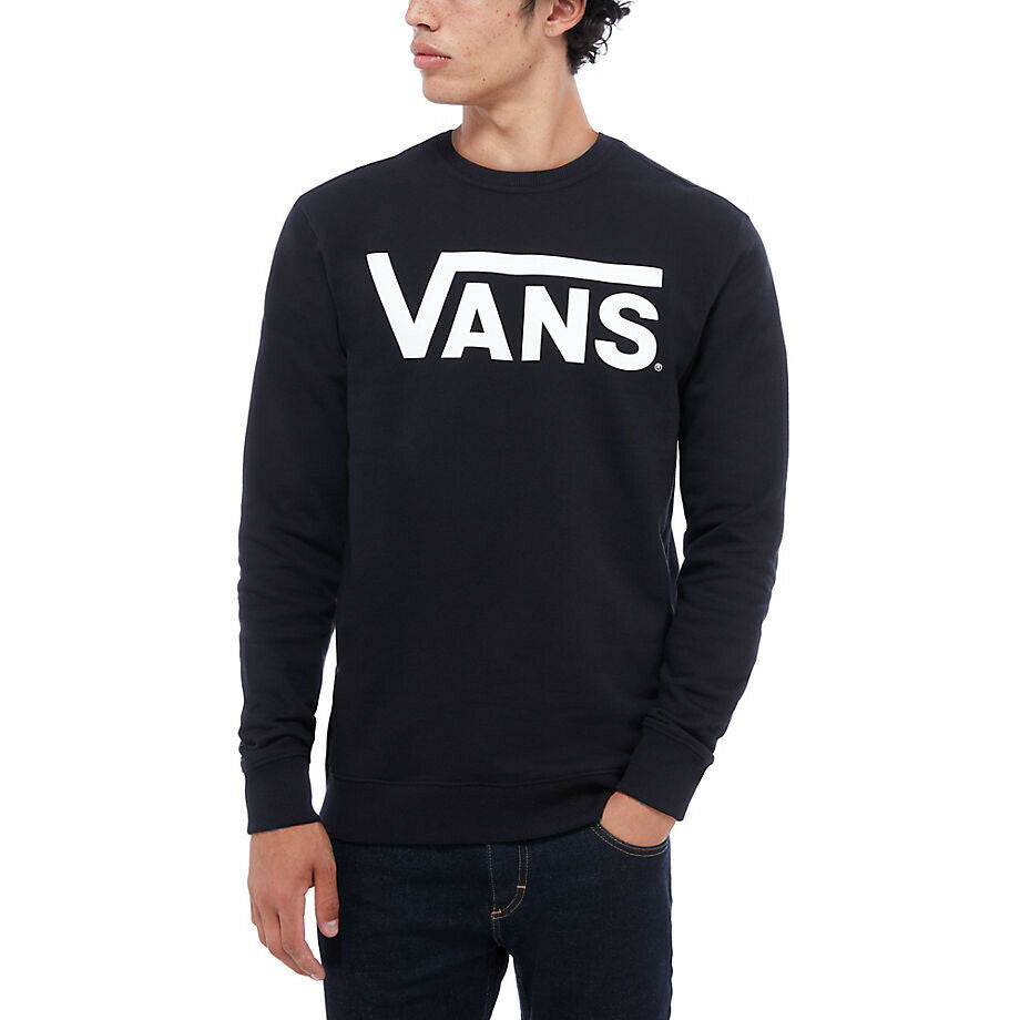 VANS CLASSIC LOGO BLACK & WHITE CREW SWEATSHIRT