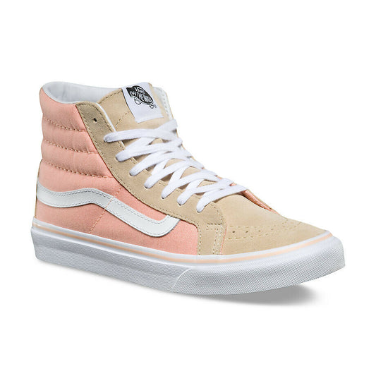 VANS SK8-HI SLIM PALE KHAKI TRUE WHITE LADIES TRAINERS (UK 4 EUR 36.5)