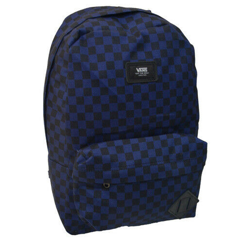 VANS NEW SKOOL CHECKERBOARD BLUE & BLACK JUNIOR BACKPACK