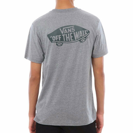 VANS OTW CLASSIC POCKET LOGO T SHIRT HEATHER GREY DARKEST SPRUCE GREEN