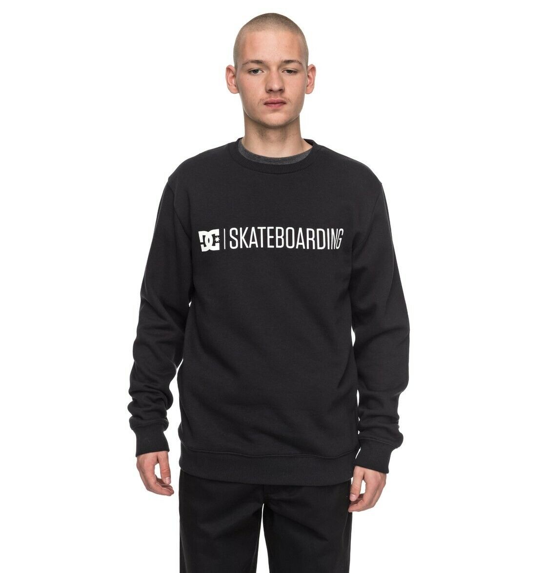DC SHOES MINIMAL SKATEBOARDING BLACK SWEATSHIRT
