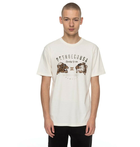 DC SHOES SURRENDER NEVER ANTIQUE WHITE T-SHIRT (S)