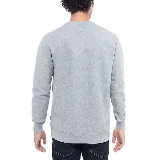 VANS CLASSIC LOGO CONCRETE HEATHER GREY & BLACK CREW SWEATSHIRT