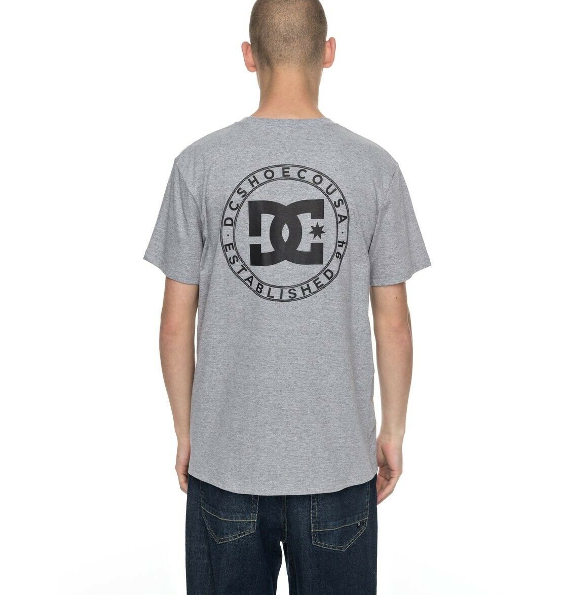 DC Shoes Wheel Of Steelo Heather Grey Pocket T Shirt (M)