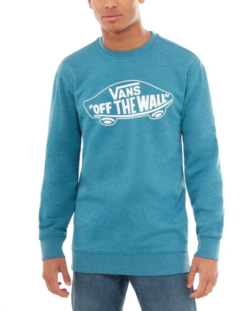 VANS CLASSIC LOGO CORSAIR HEATHER BLUE CREW SWEATSHIRT