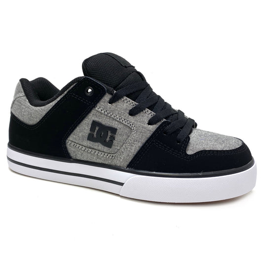 DC SHOES PURE BLACK DARK GREY BATTLESHIP TRAINERS