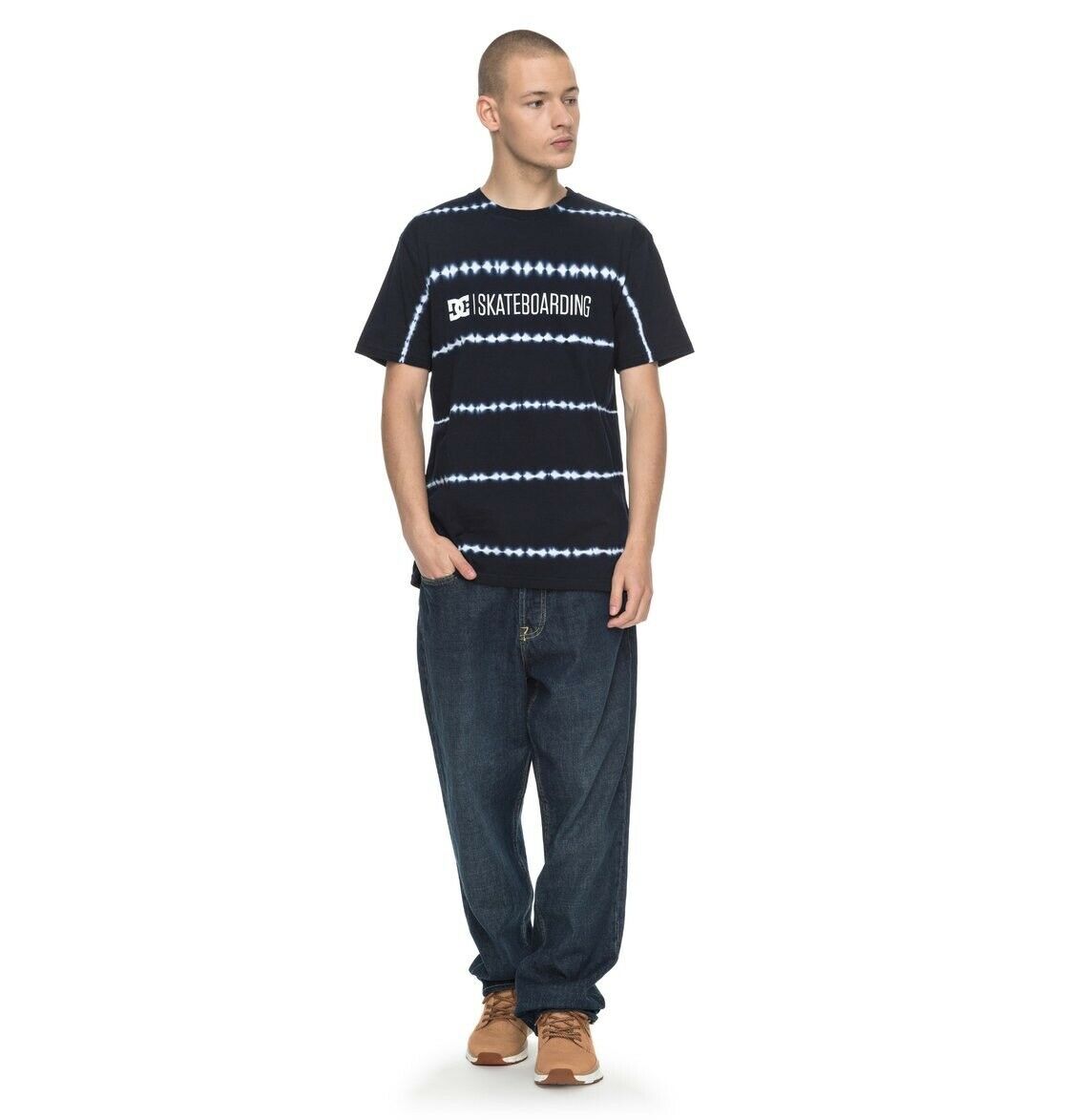 DC SHOES MINIMAL SKATEBOARDING DARK INDIGO NAVY T-SHIRT