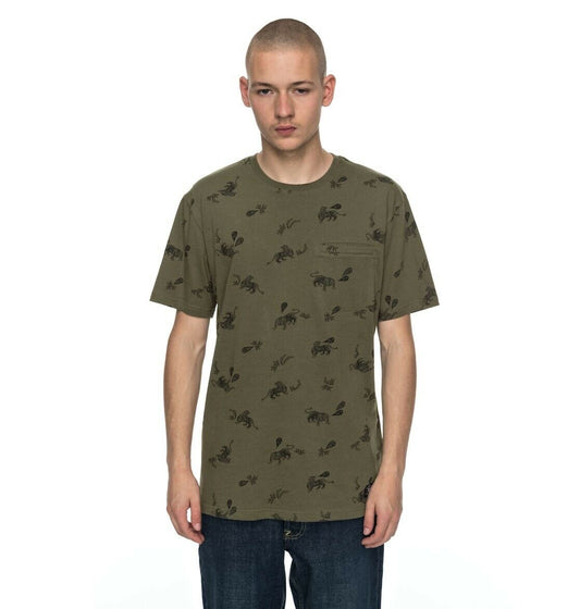 DC SHOES PILKINGTON VINTAGE GREEN TIGER AMBUSH T-SHIRT