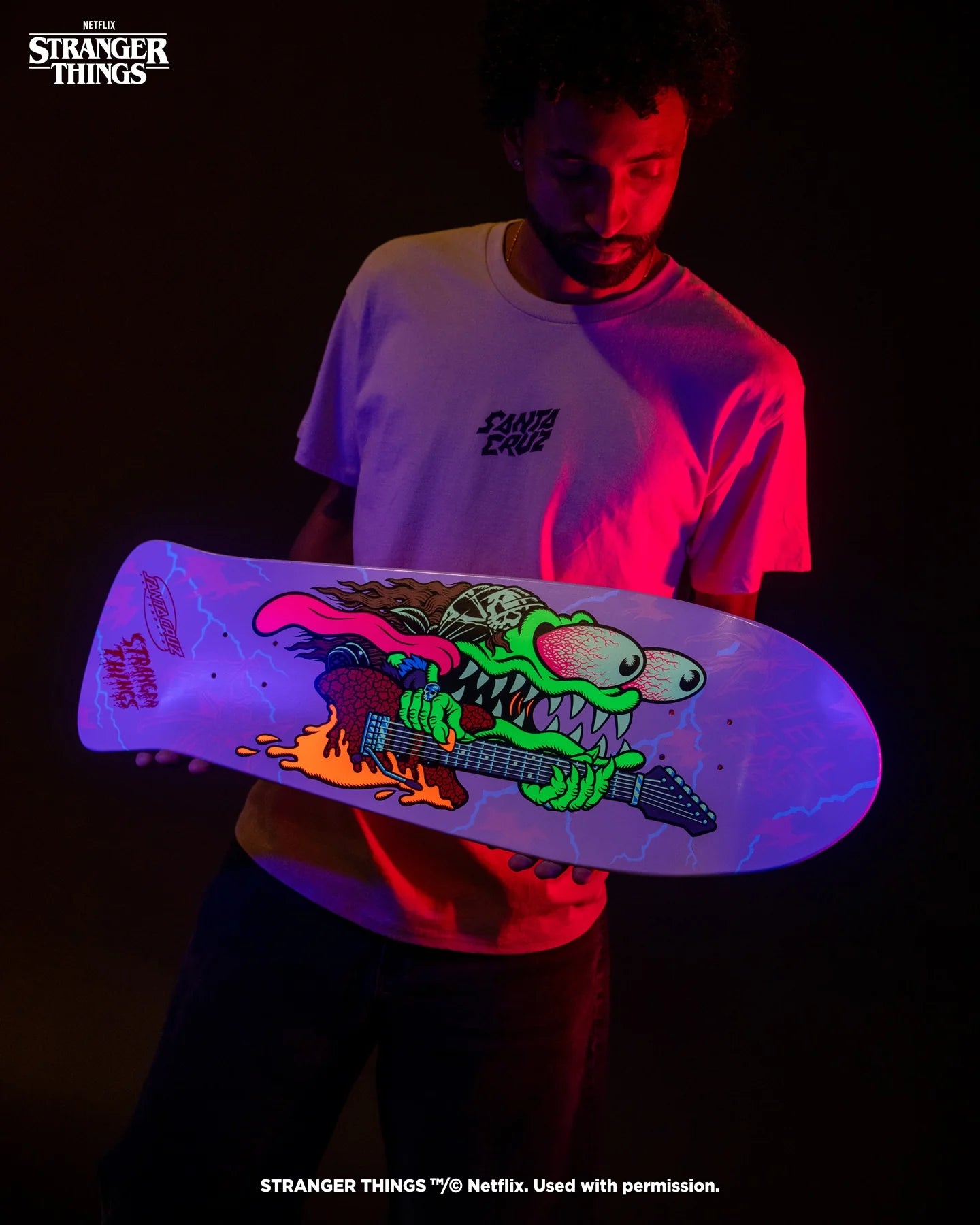 SANTA CRUZ DECK STRANGER THINGS MEEK SLASHER WHITE 10.1
