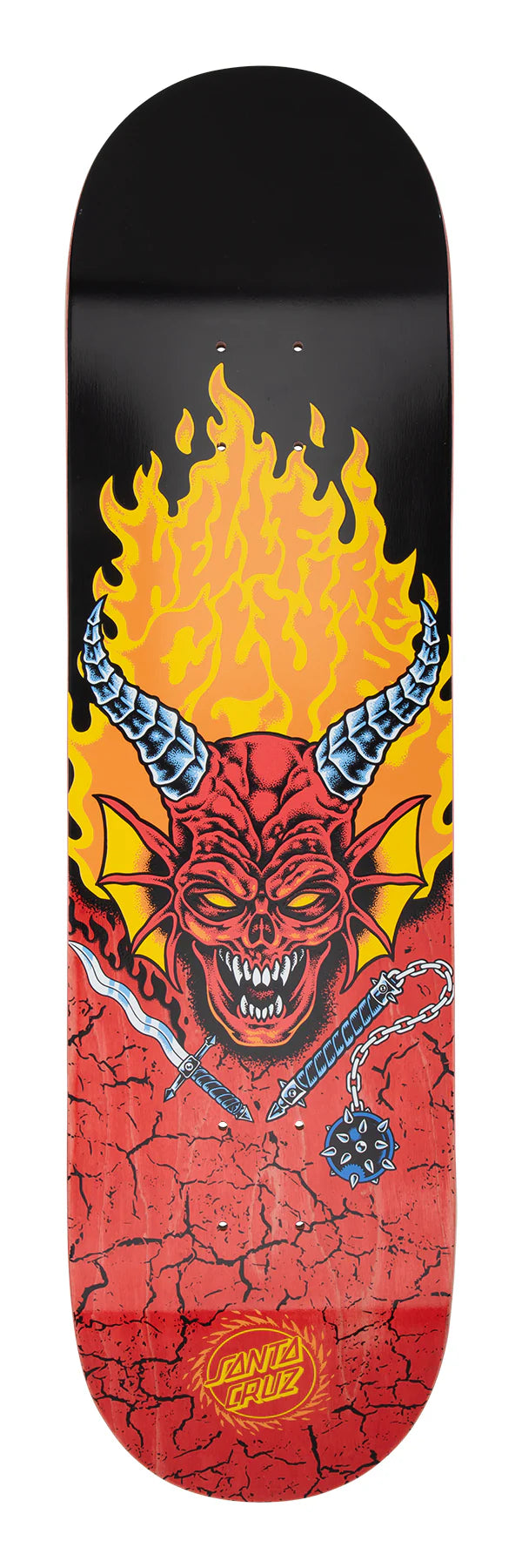 SANTA CRUZ DECK STRANGER THINGS HELFIRE CLUB RED BLACK 8.25