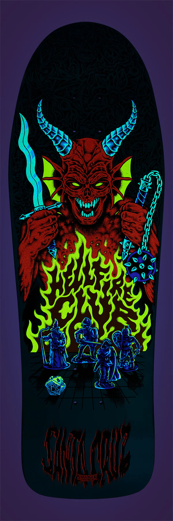 SANTA CRUZ DECK STRANGER THINGS KNOX HELLFIRE BLUE 10.7