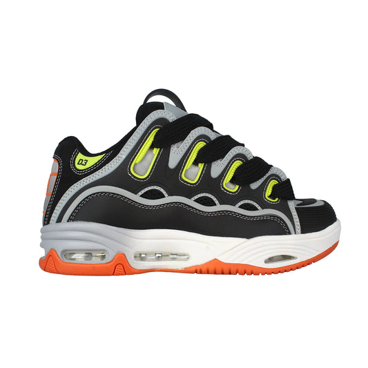 OSIRIS SHOES D3 2001 BLACK GREY ORANGE TRAINERS