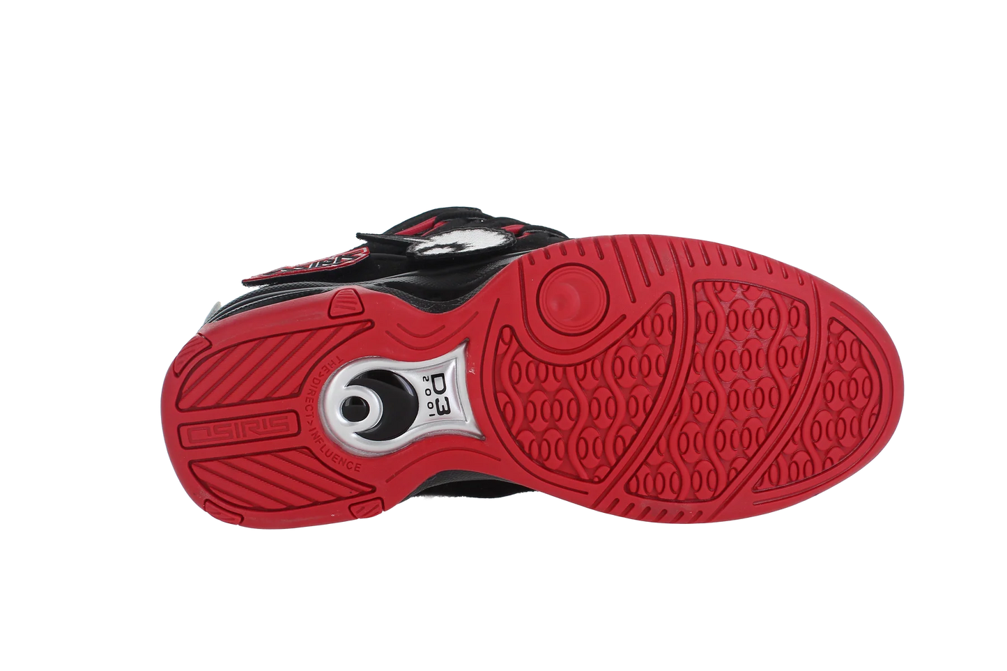 OSIRIS SHOES D3 2001 BLACK RED VELCRO TRAINERS