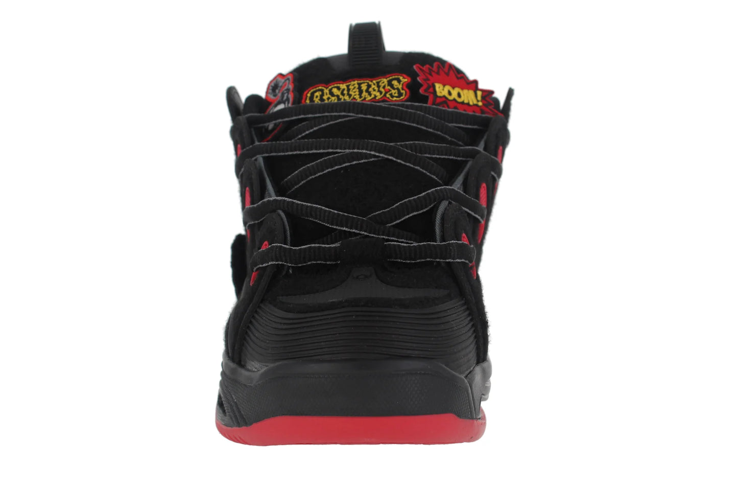 OSIRIS SHOES D3 2001 BLACK RED VELCRO TRAINERS