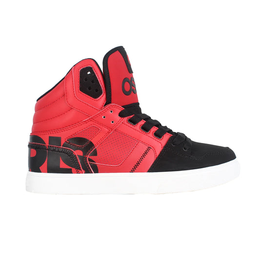 OSIRIS SHOES CLONE RED BLACK FONT TRAINERS