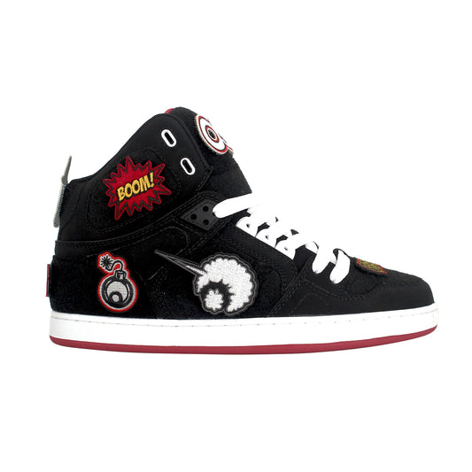 OSIRIS SHOES NYC 83 BLACK RED VELCRO TRAINERS