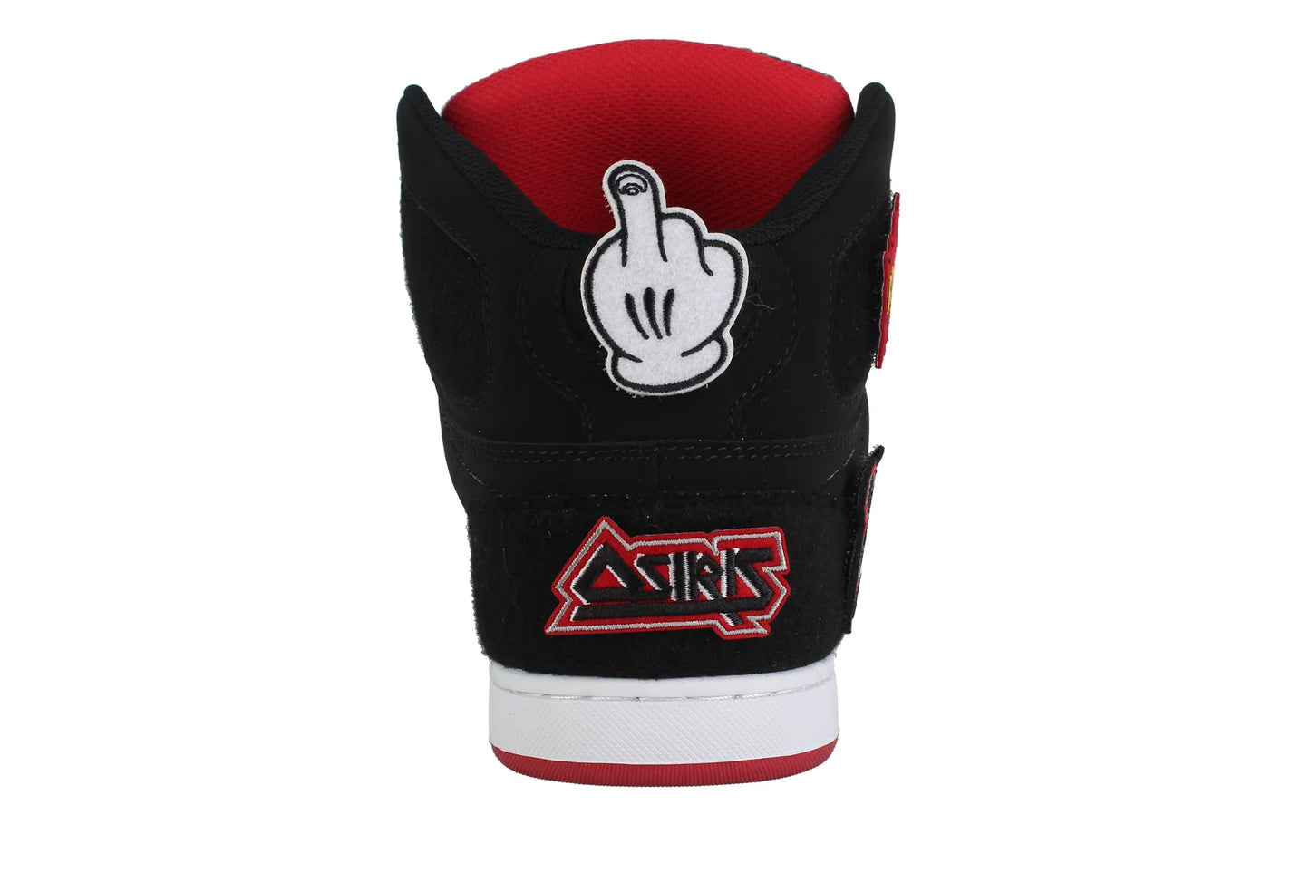 OSIRIS SHOES NYC 83 BLACK RED VELCRO TRAINERS