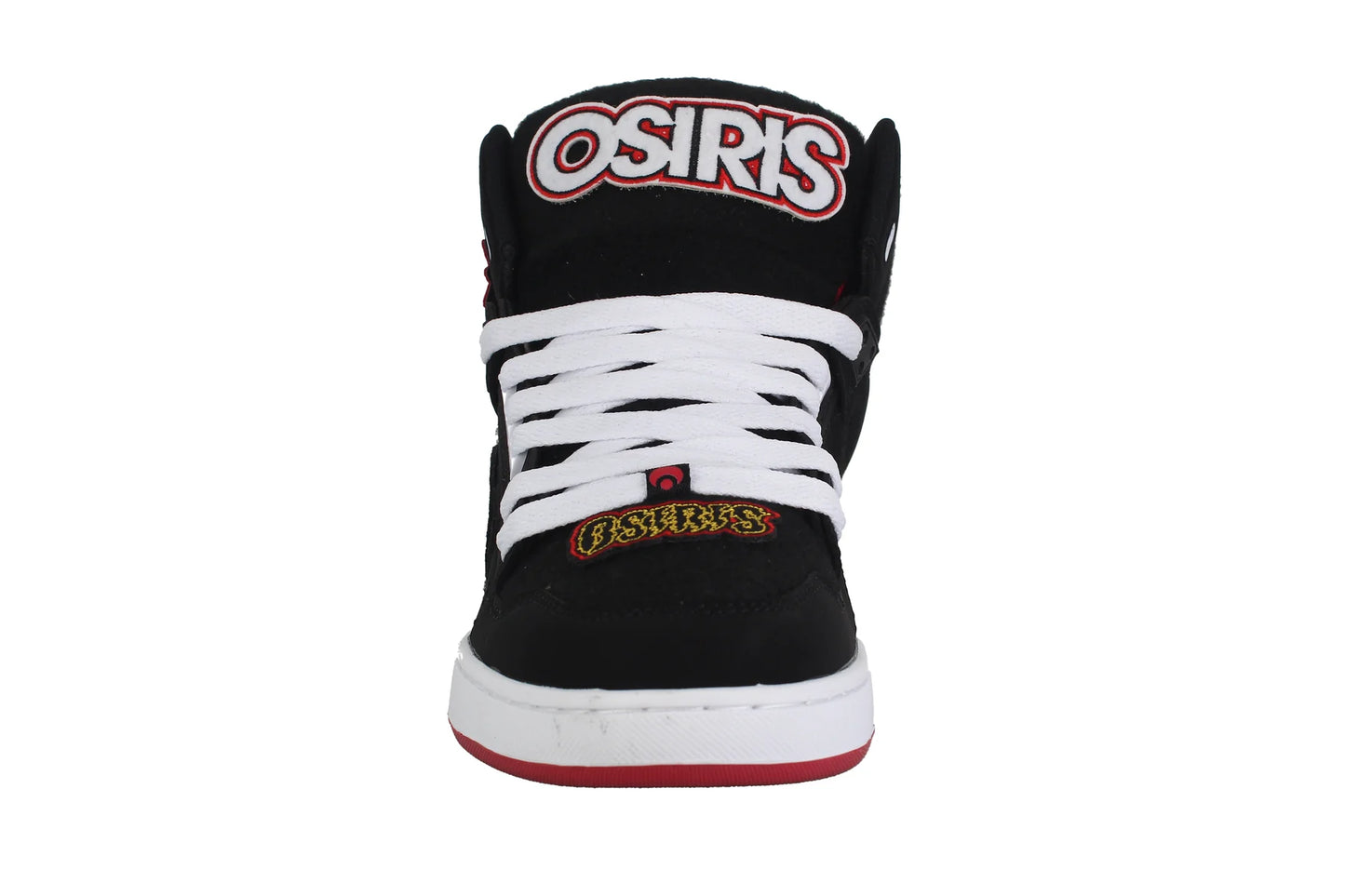 OSIRIS SHOES NYC 83 BLACK RED VELCRO TRAINERS