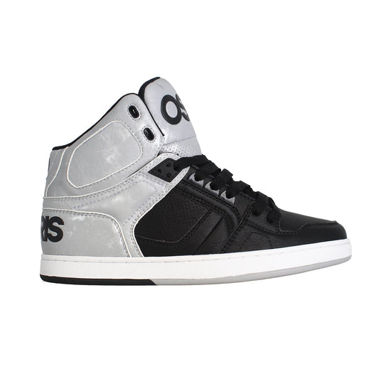 OSIRIS SHOES NYC 83 BLACK METAL DIP TRAINERS
