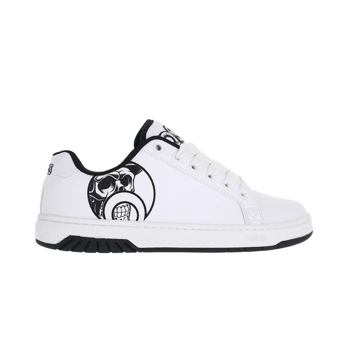 OSIRIS SHOES TROMA ALT WHITE BLACK SKULL TRAINERS