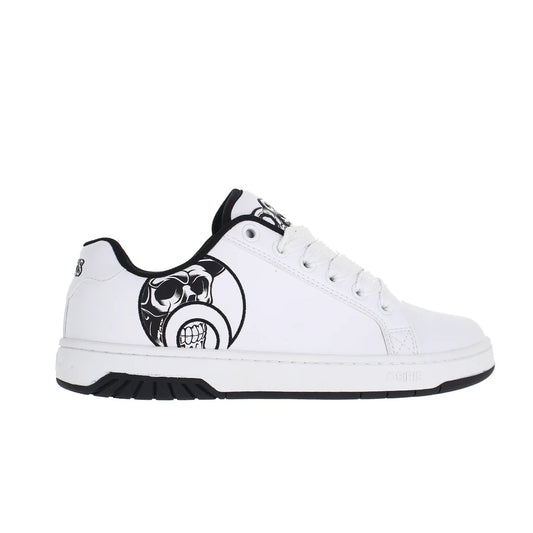 OSIRIS SHOES TROMA ALT WHITE BLACK SKULL TRAINERS