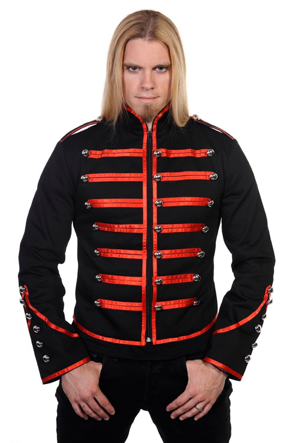 MILITARY DRUMMER JACKET BLACK RED MY CHEMICAL ROMANCE by BANNED