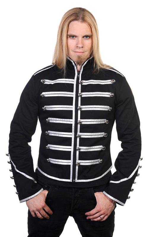MILITARY DRUMMER JACKET BLACK SILVER MY CHEMICAL ROMANCE by BANNED
