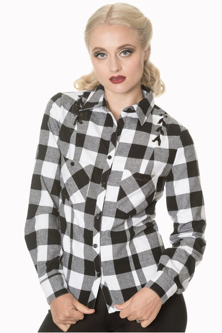 BANNED WHITE CHECK BREAKING RULES CHECK SHIRT