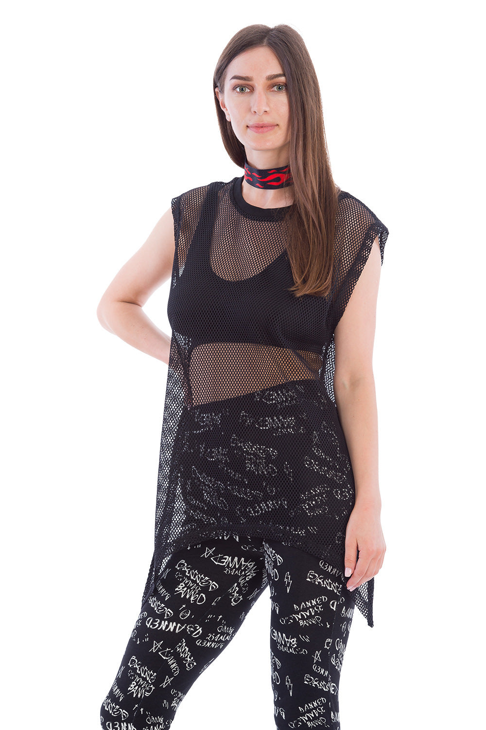 BANNED BLACK NIGHTMARE NET TOP TP10312