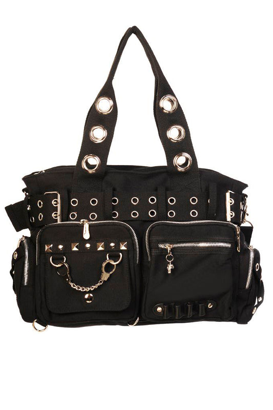 LOST QUEEN HANDCUFF HANDBAG BBN754 BLACK