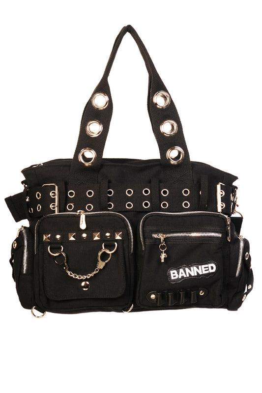 BANNED HANDCUFF HANDBAG BBN754 BLACK