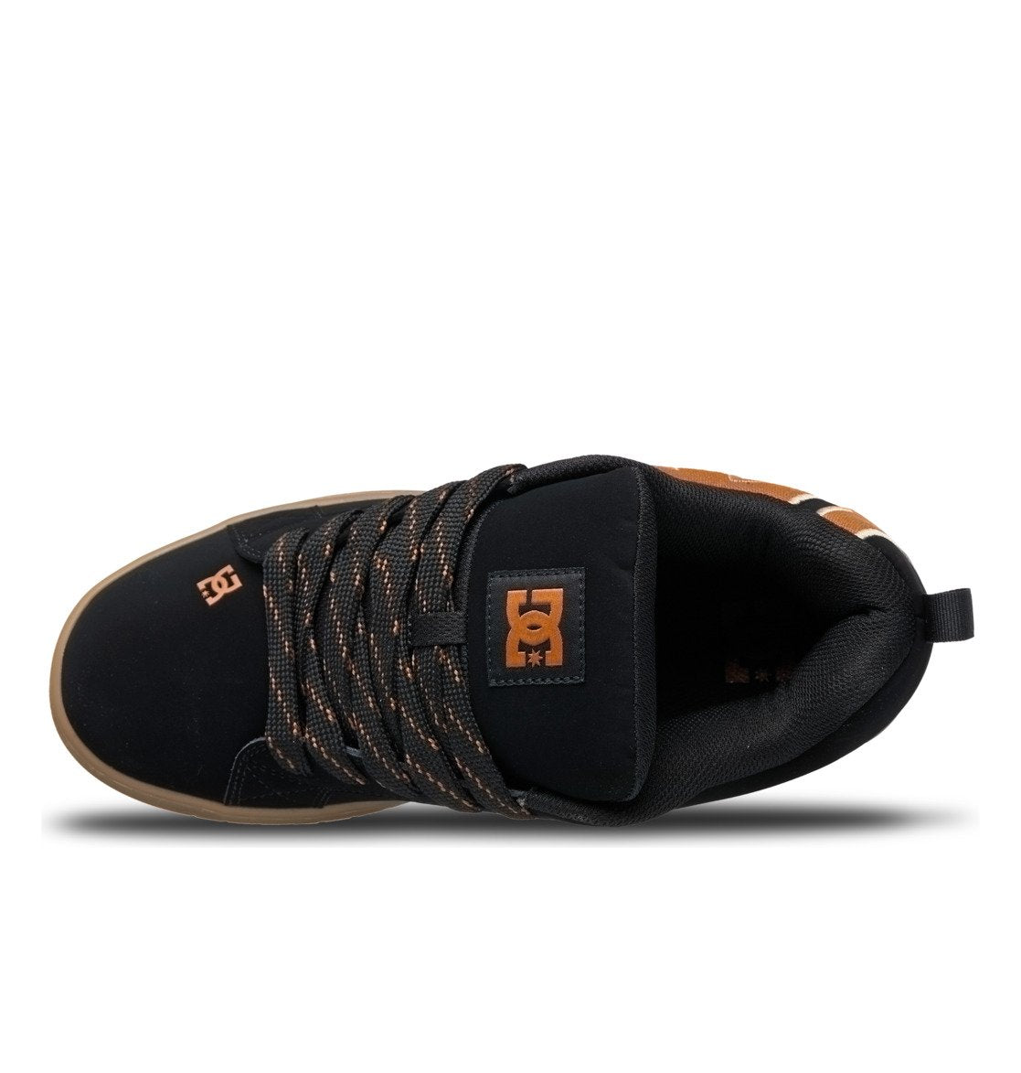 DC SHOES COURT GRAFFIK BLACK WHEAT TRAINERS